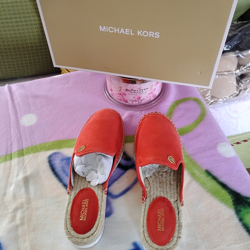 Michael Kors Orange Espadrille Slip-Ons